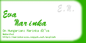 eva marinka business card